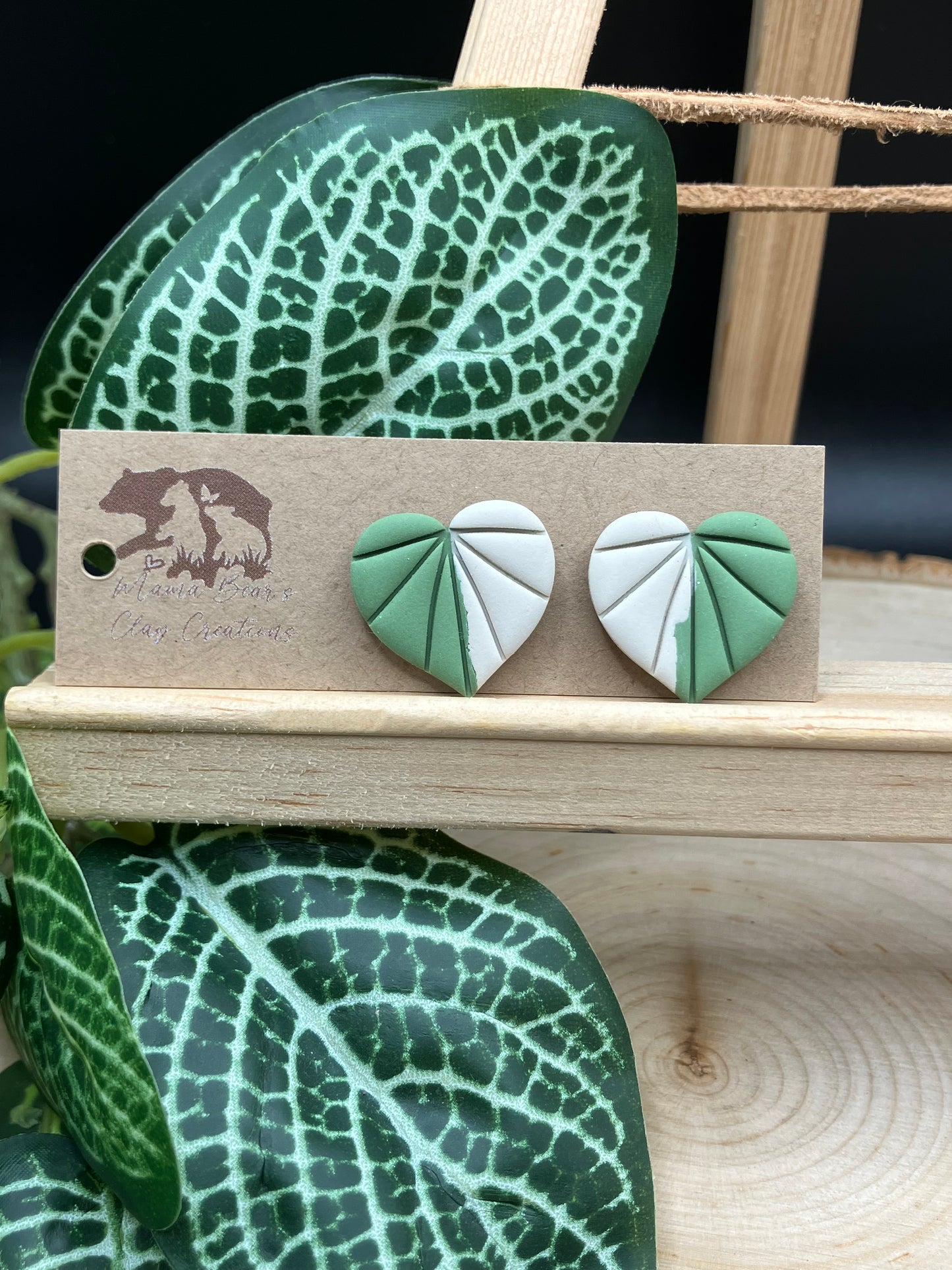 Two Tone Leaf Stud