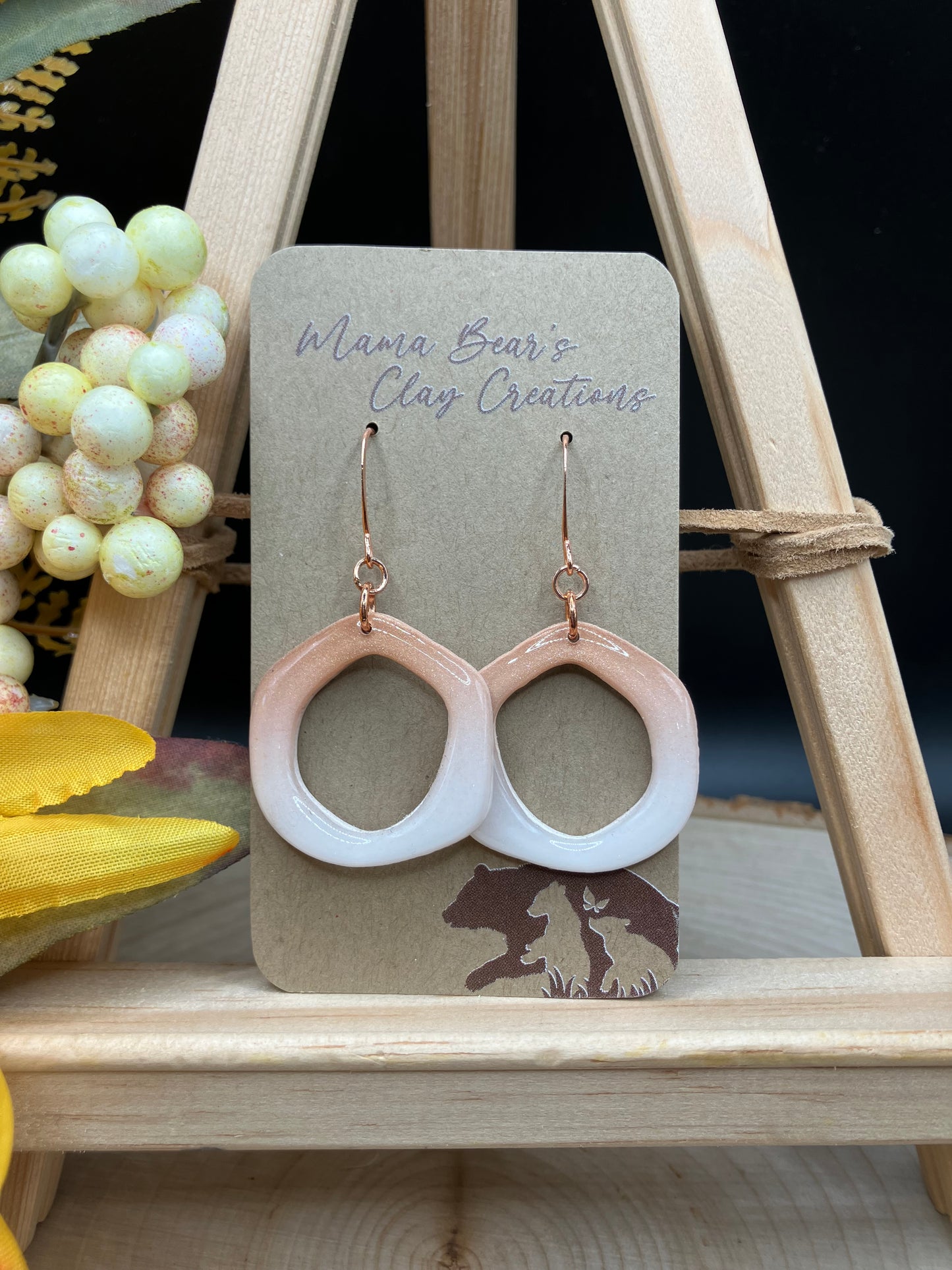 Copper Ombre Mirrored Abstract Circles
