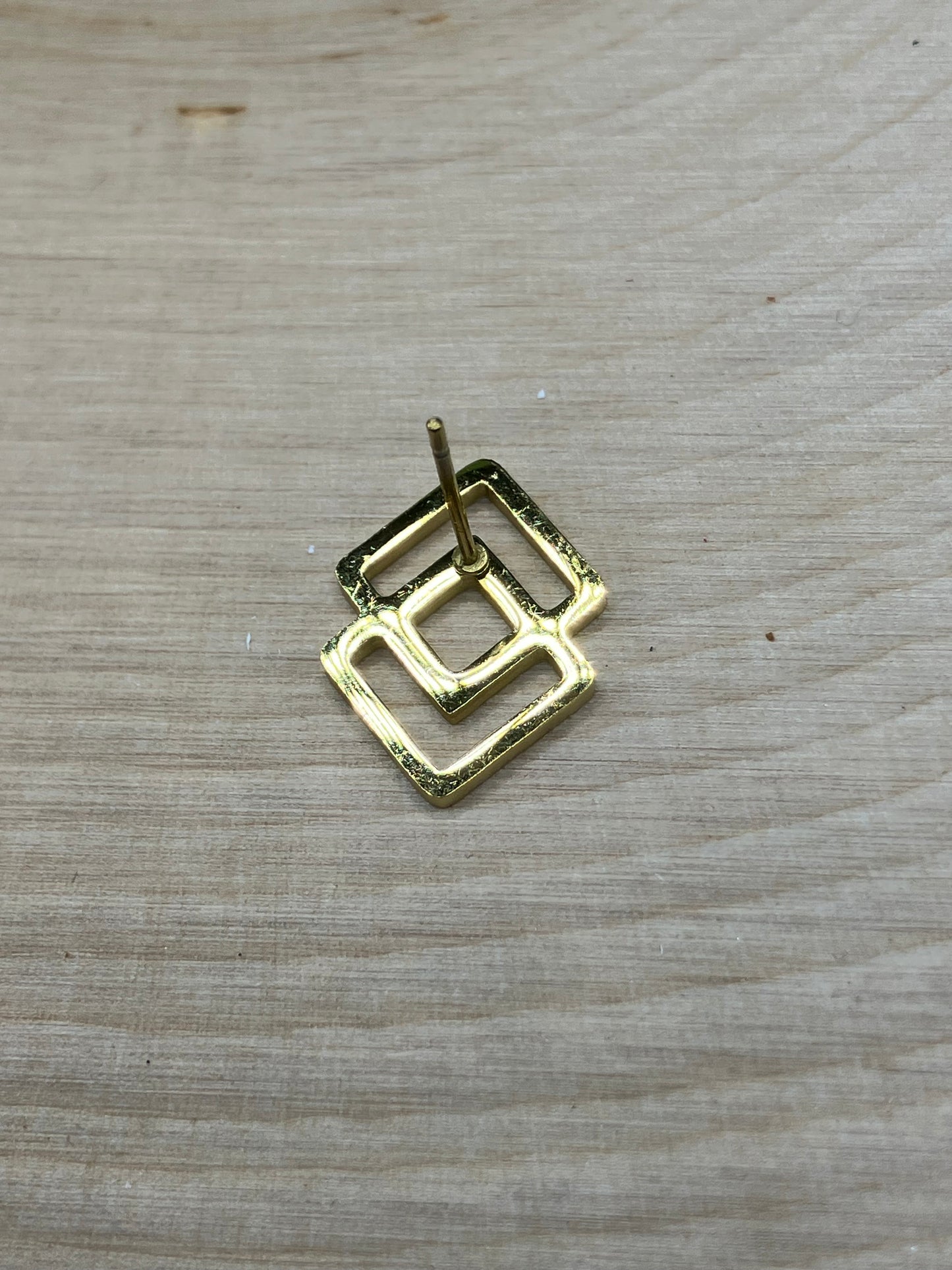 Double Rhombus Stud - Gold Tone