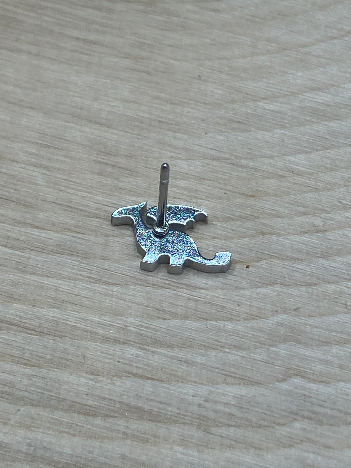 Dragon Stud - Silver Tone