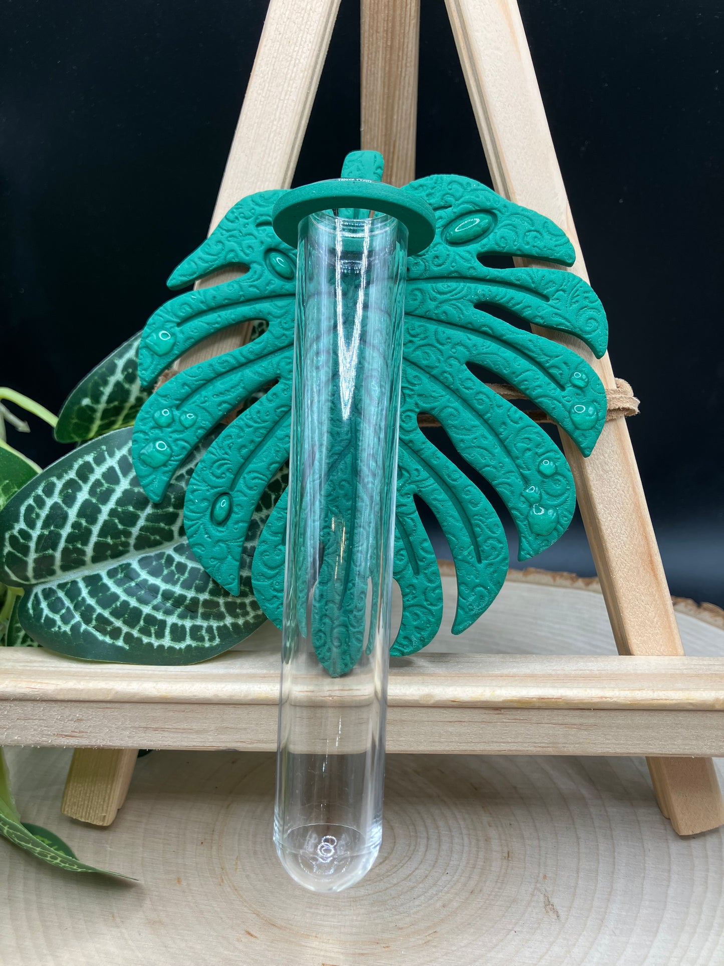 Jungle Green Textured Monstera Leaf Propagation Station
