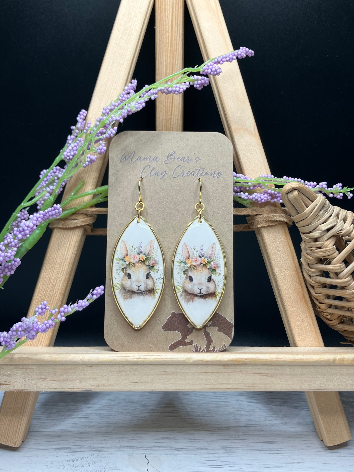 Floral Bunnies - Marquis Bezel