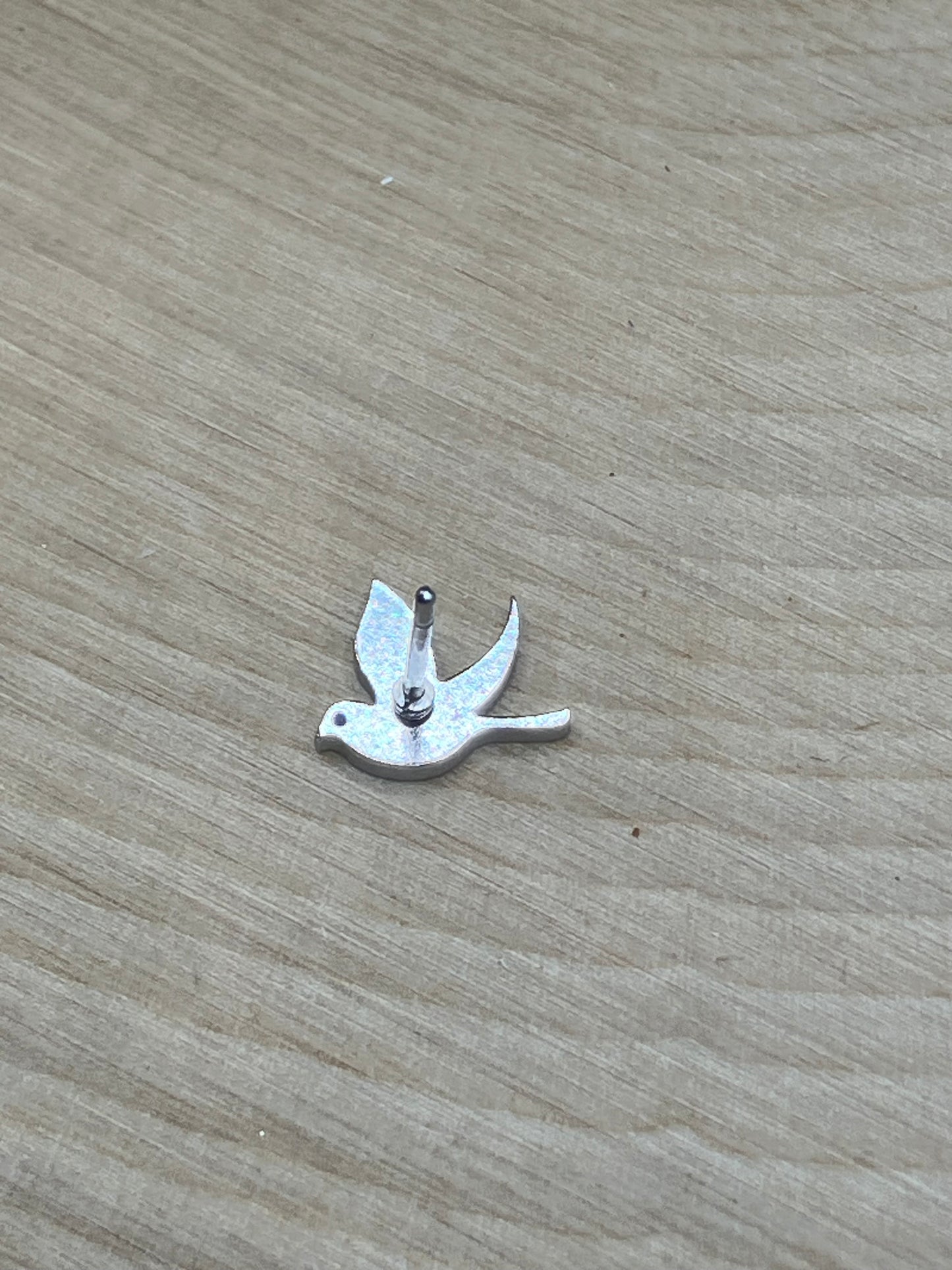 Sparrow Stud - Silver Tone