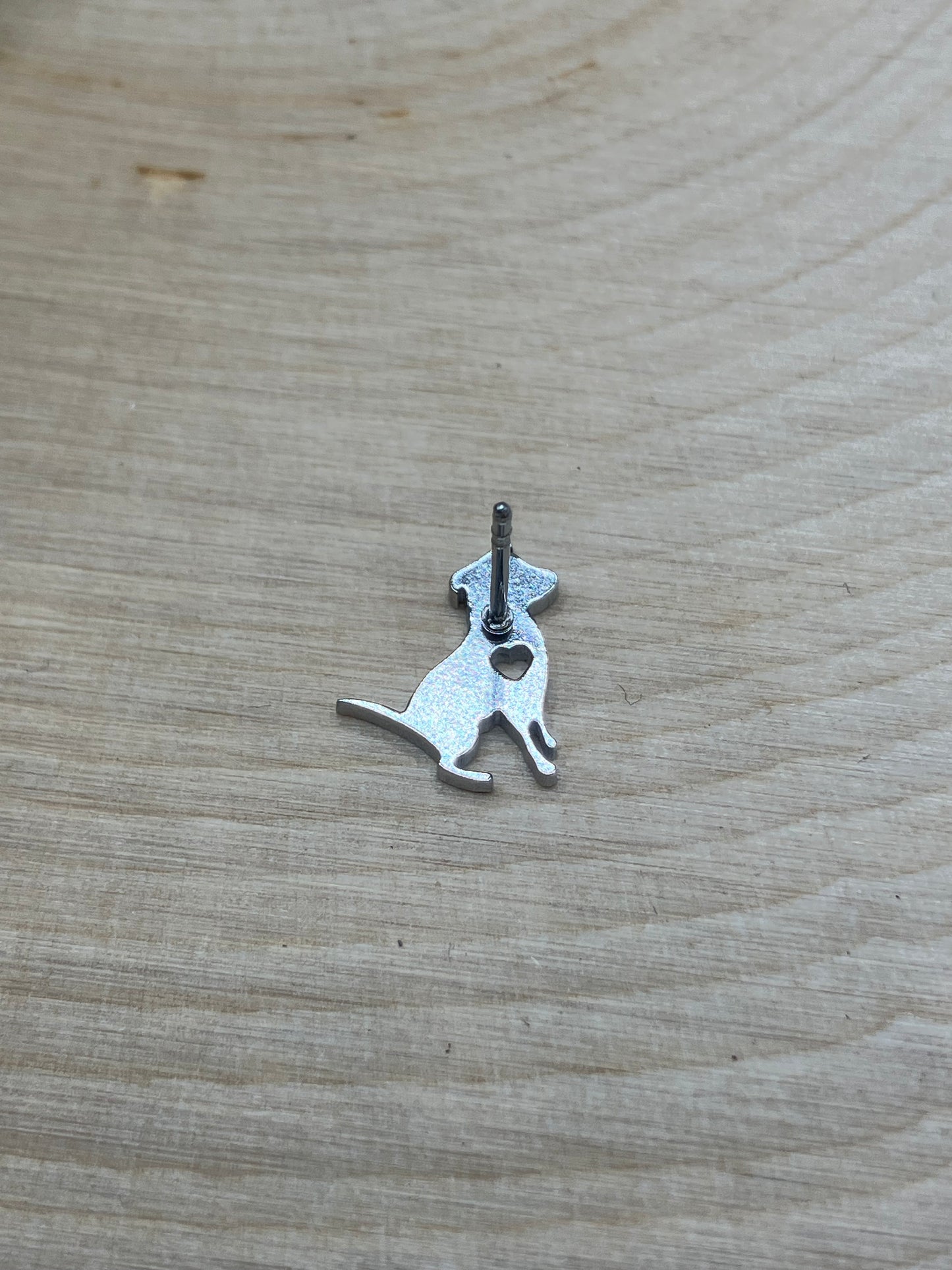 Dog Stud - Silver Tone