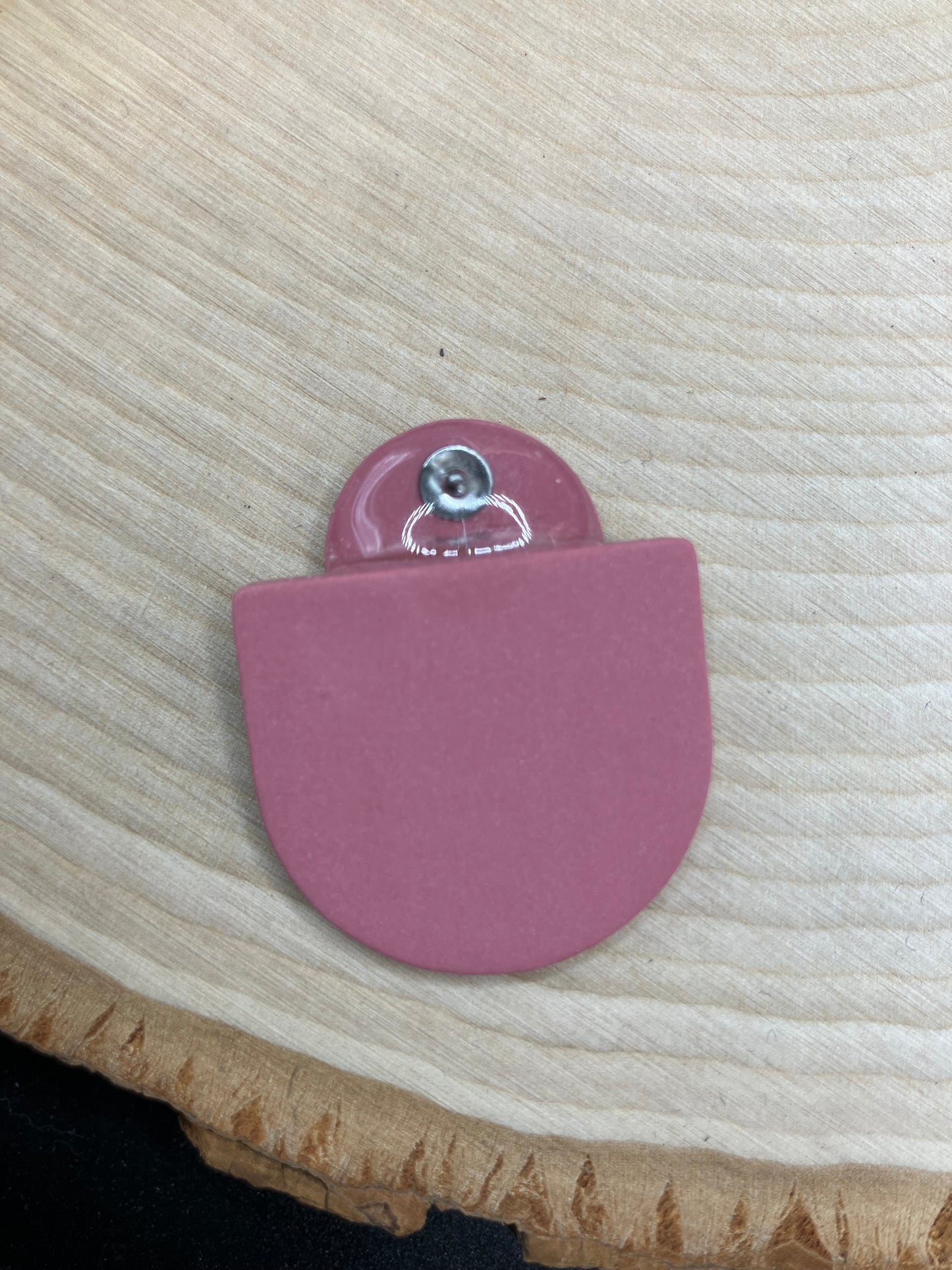 Pink Floral Statement Stud