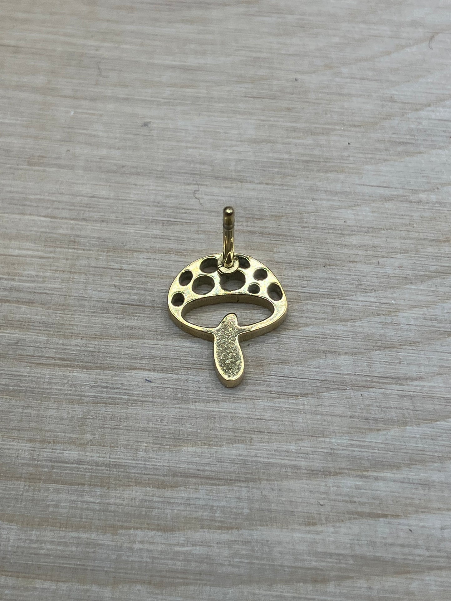 Mushroom Stud - Gold Tone