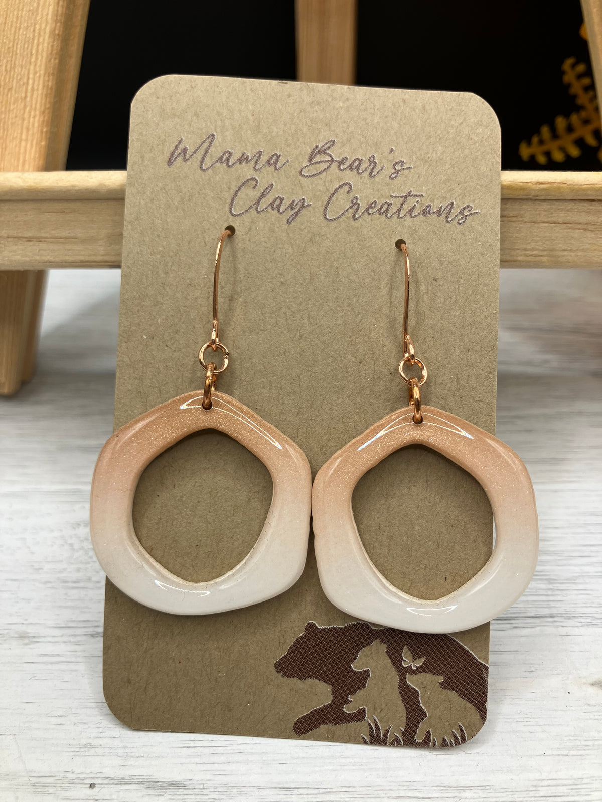 Copper Ombre Mirrored Abstract Circles