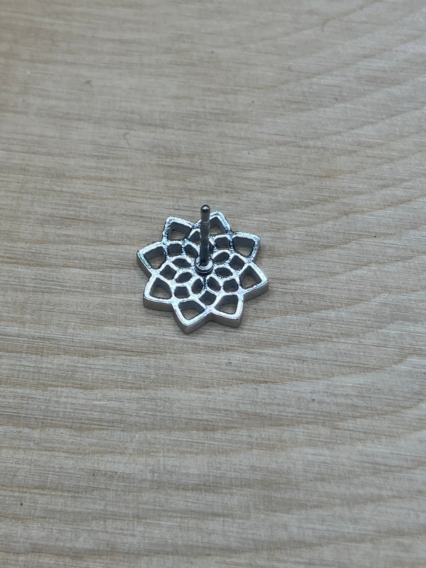 Mandala Stud - Silver Tone