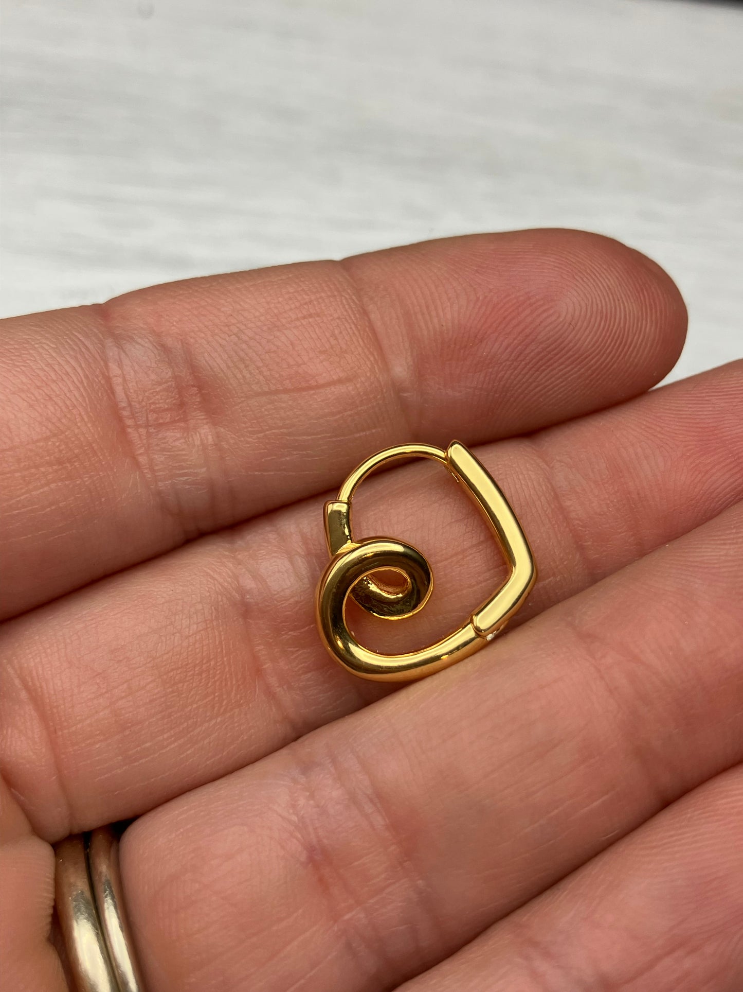 BYO Heart Hoop - Gold