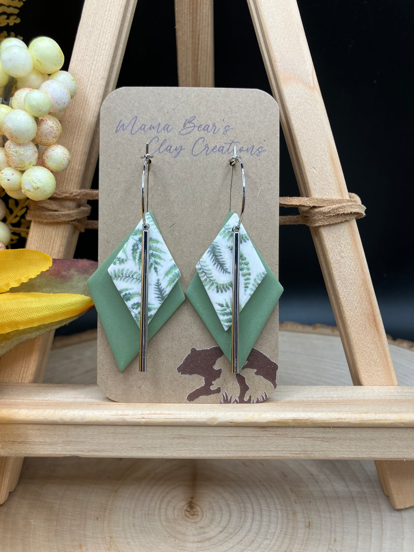 Double Diamonds - Ferns(silver)