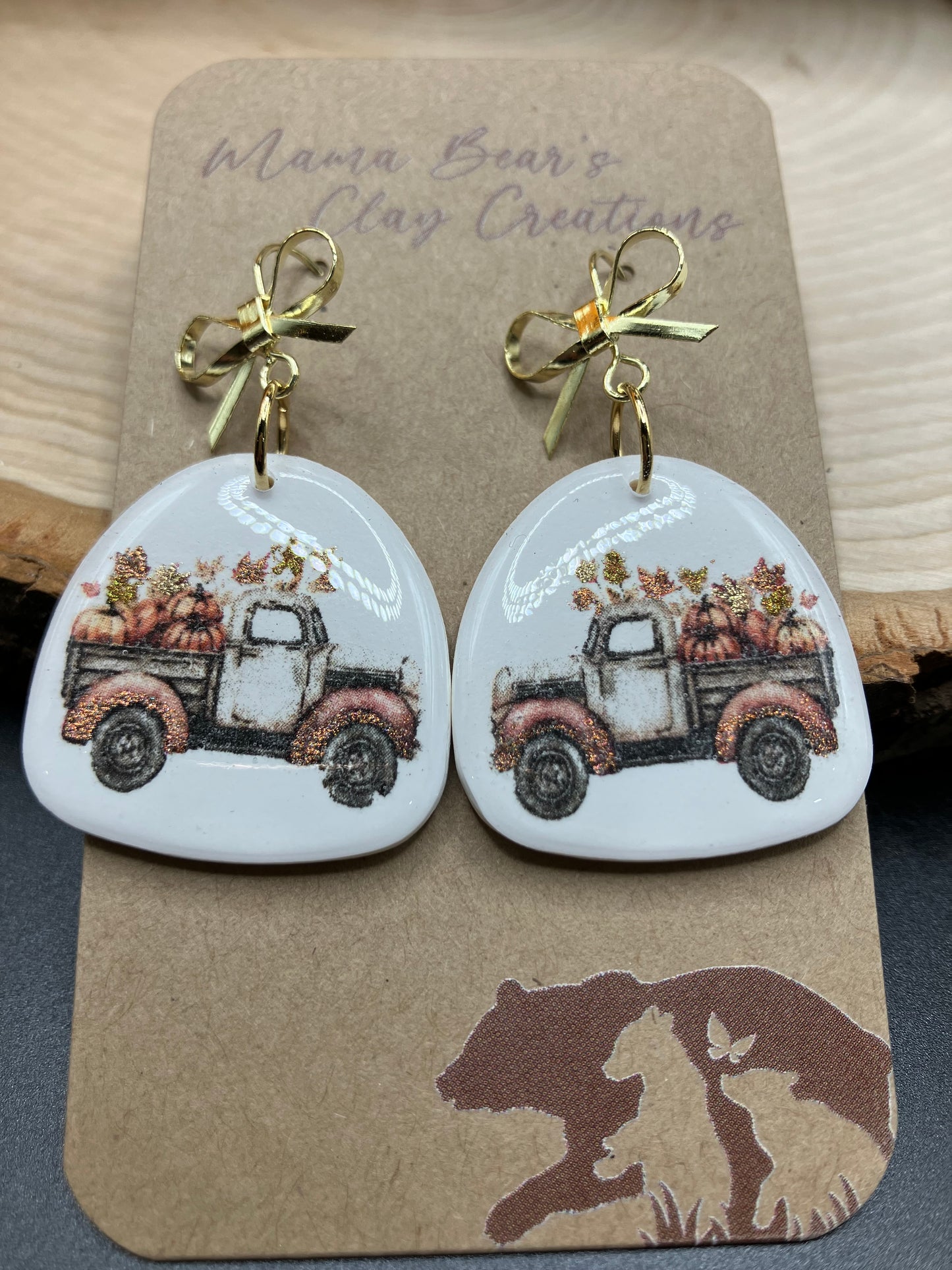 Holographic Fall Truck - Bow Earwire