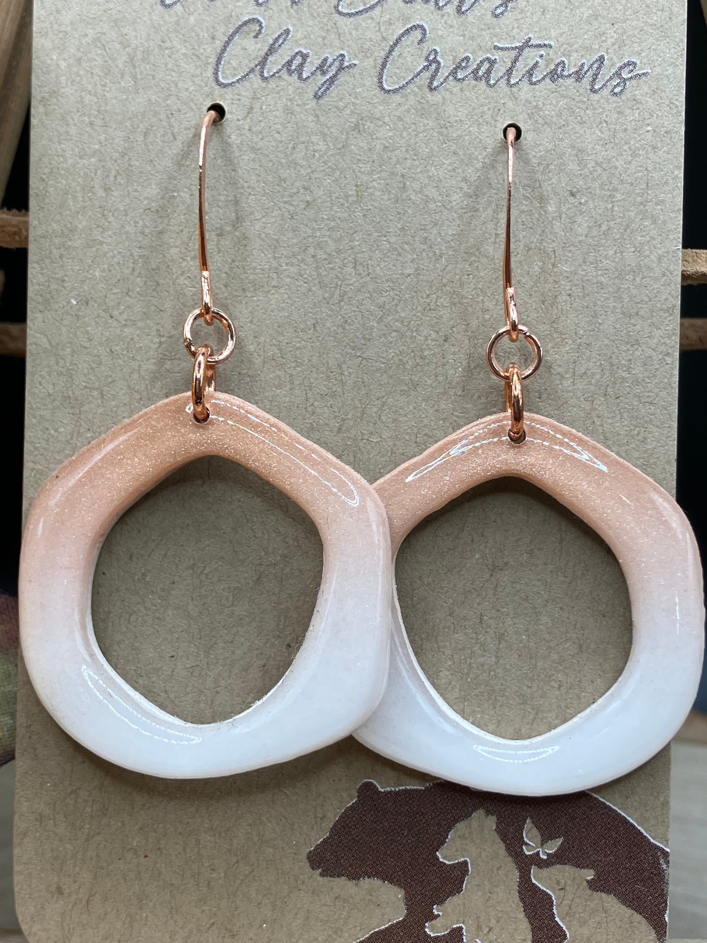 Copper Ombre Mirrored Abstract Circles
