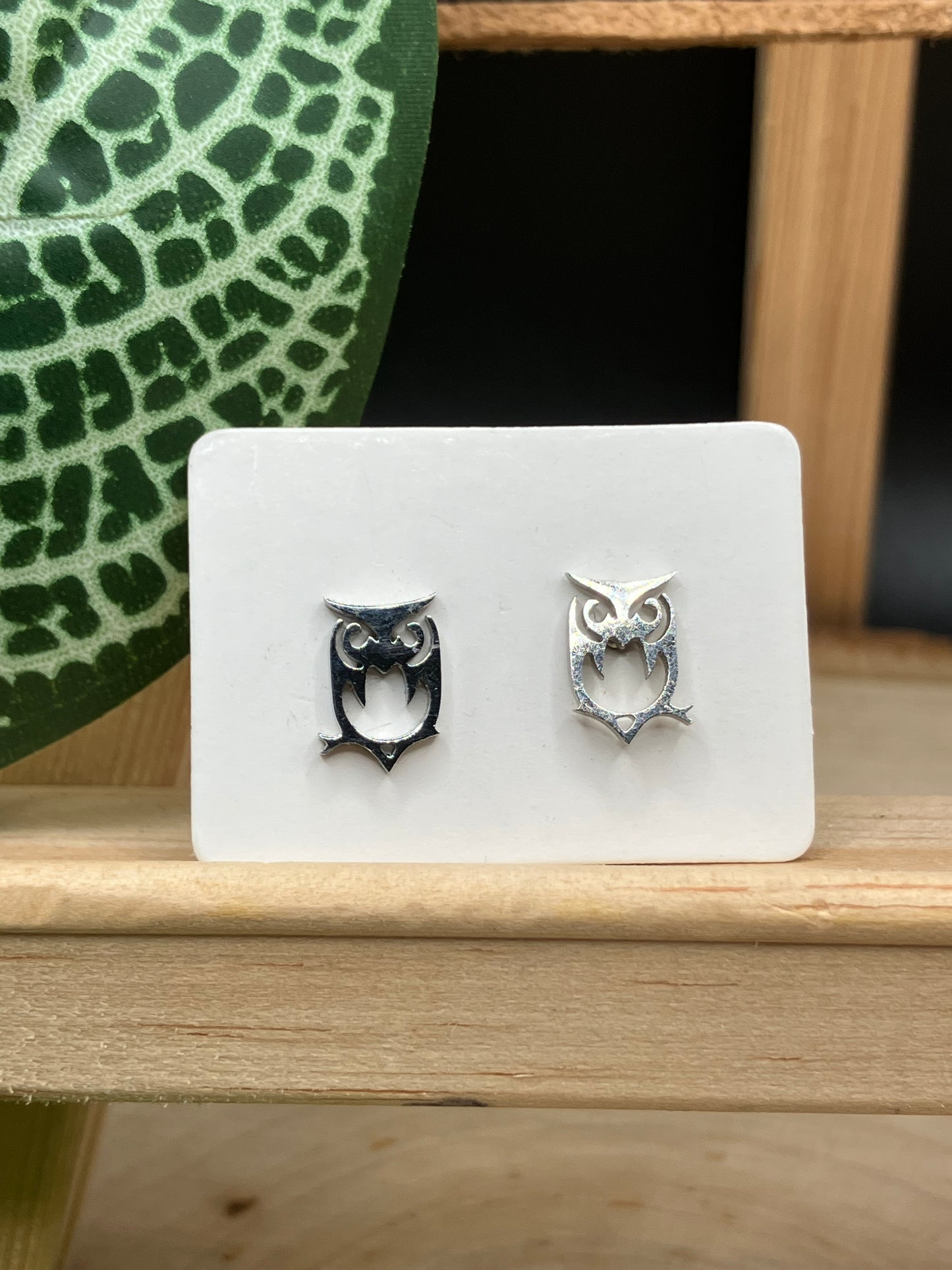 Owl Stud - Silver Tone
