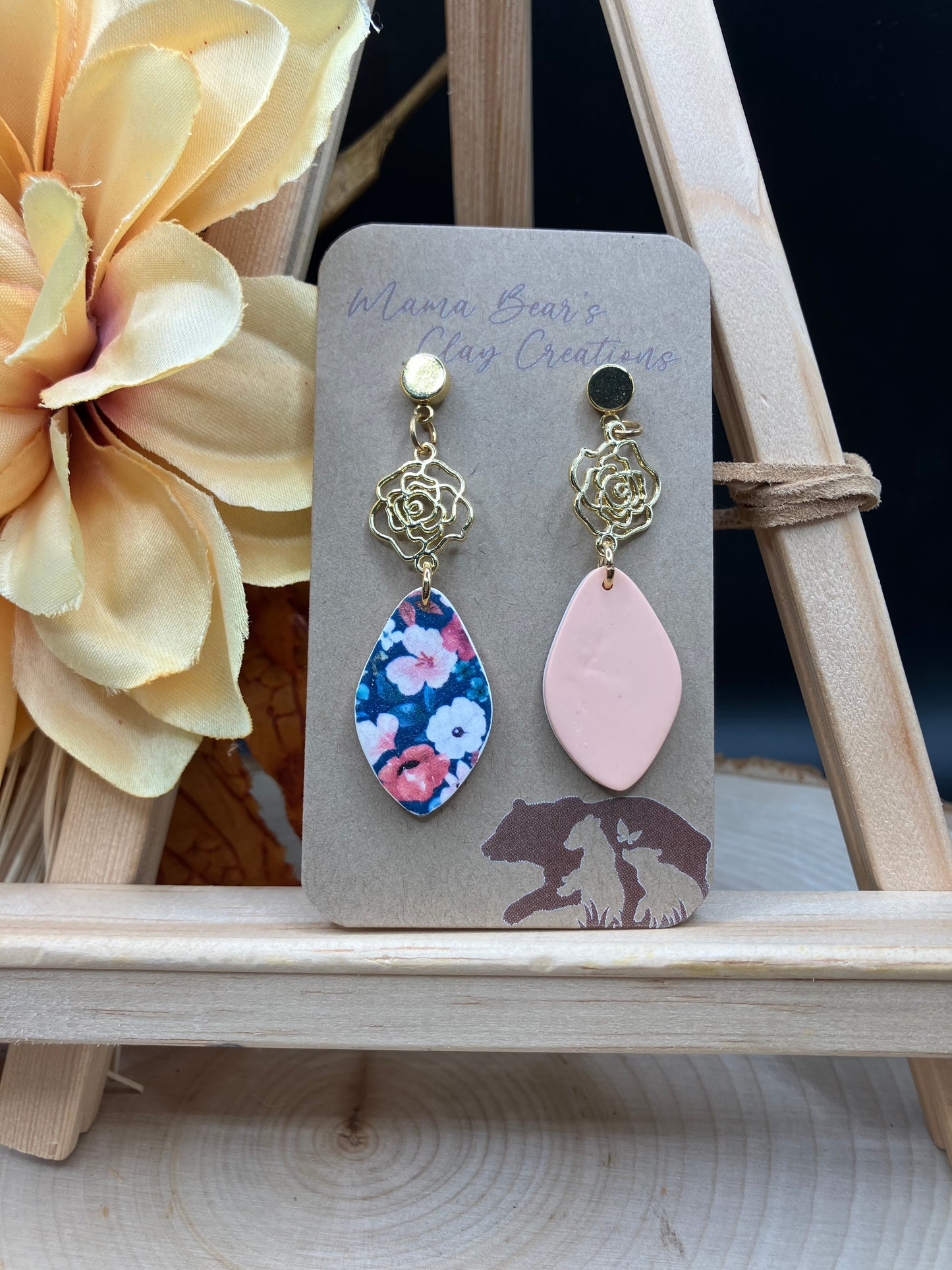Navy & Peach Floral - Floral Charm