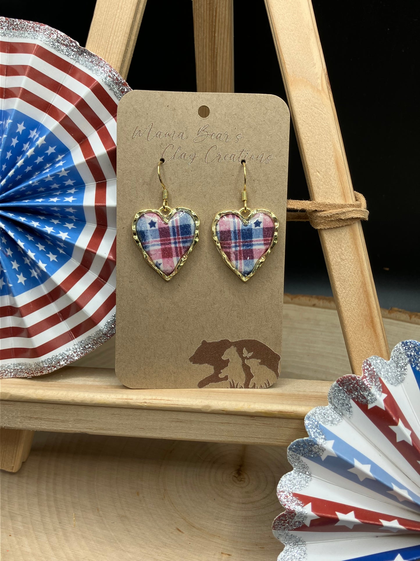 Stars Plaid - Heart Bezel