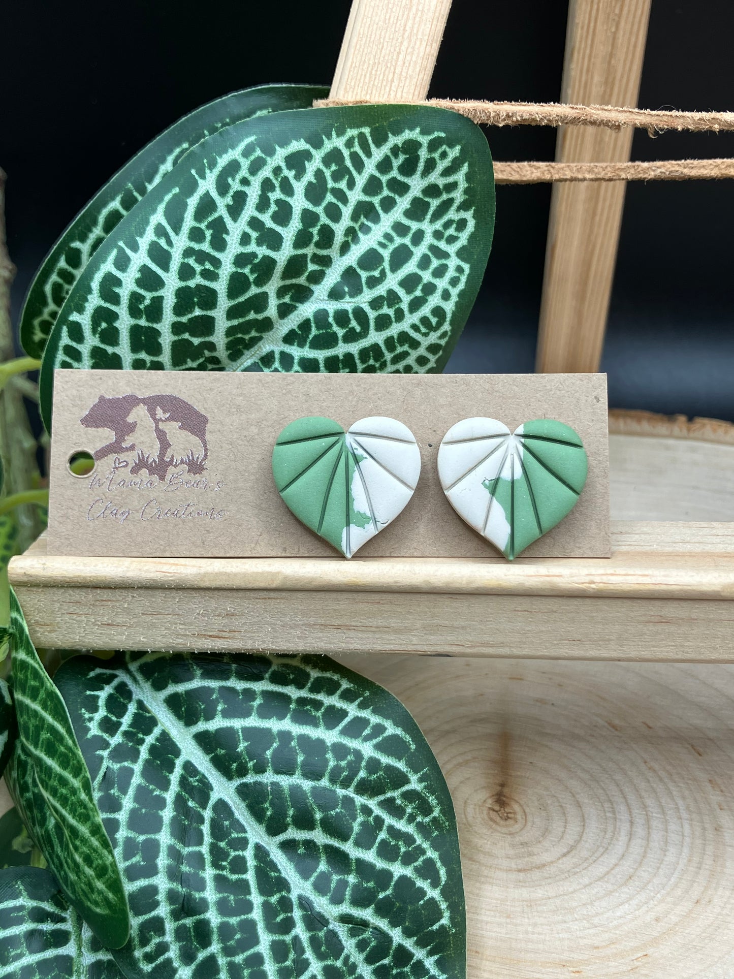 Two Tone Leaf Stud