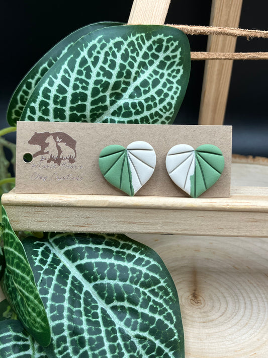 Two Tone Leaf Stud