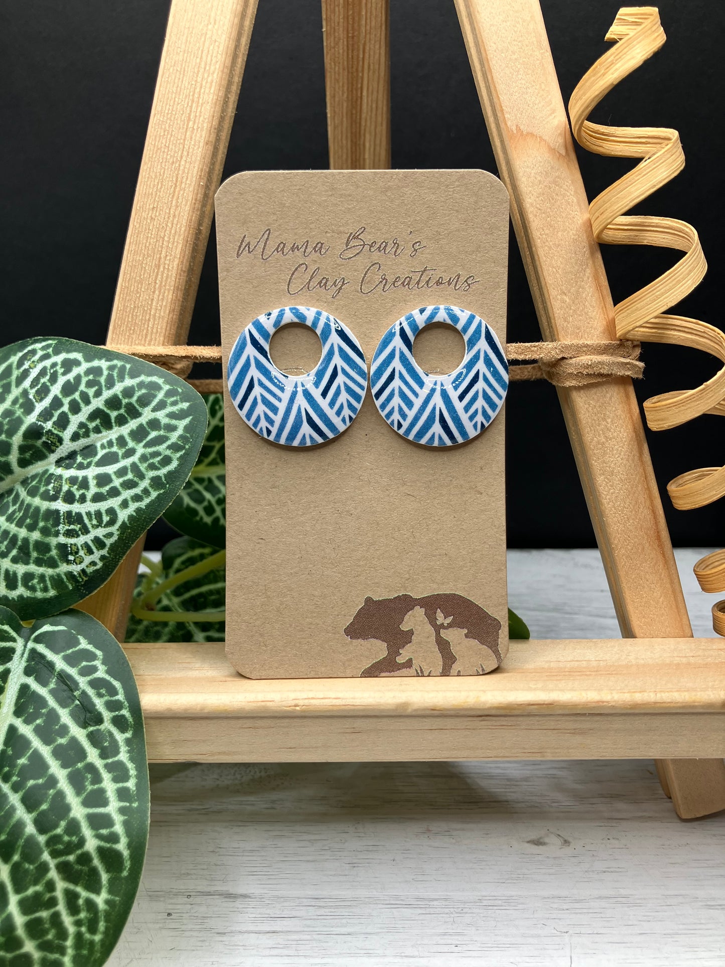 BYO High Gloss Dangle - Blue Chevrons