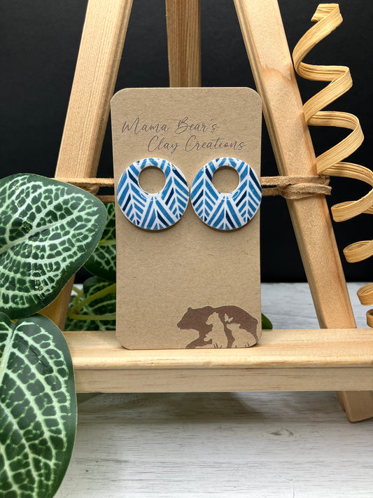 BYO High Gloss Dangle - Blue Chevrons