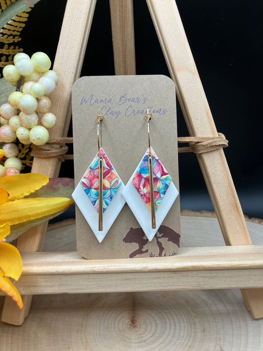 Double Diamonds - Rainbow Pinwheels(gold)