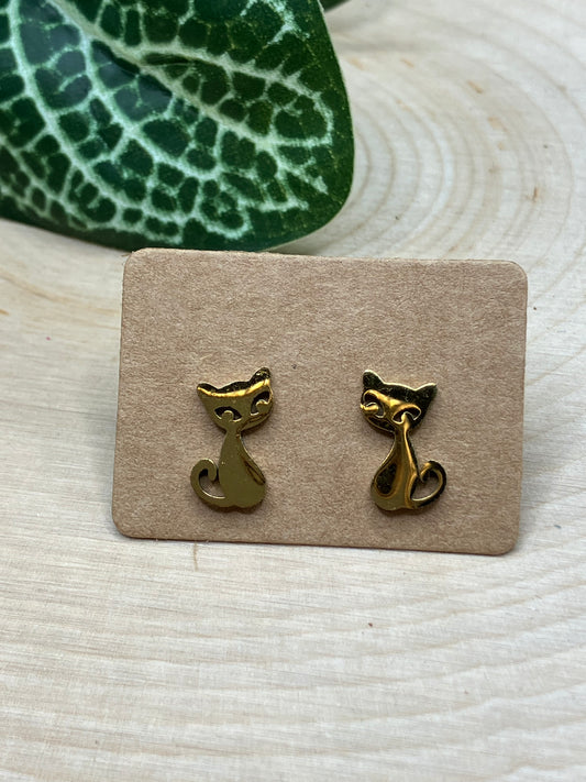 Siamese Stud - Gold Tone