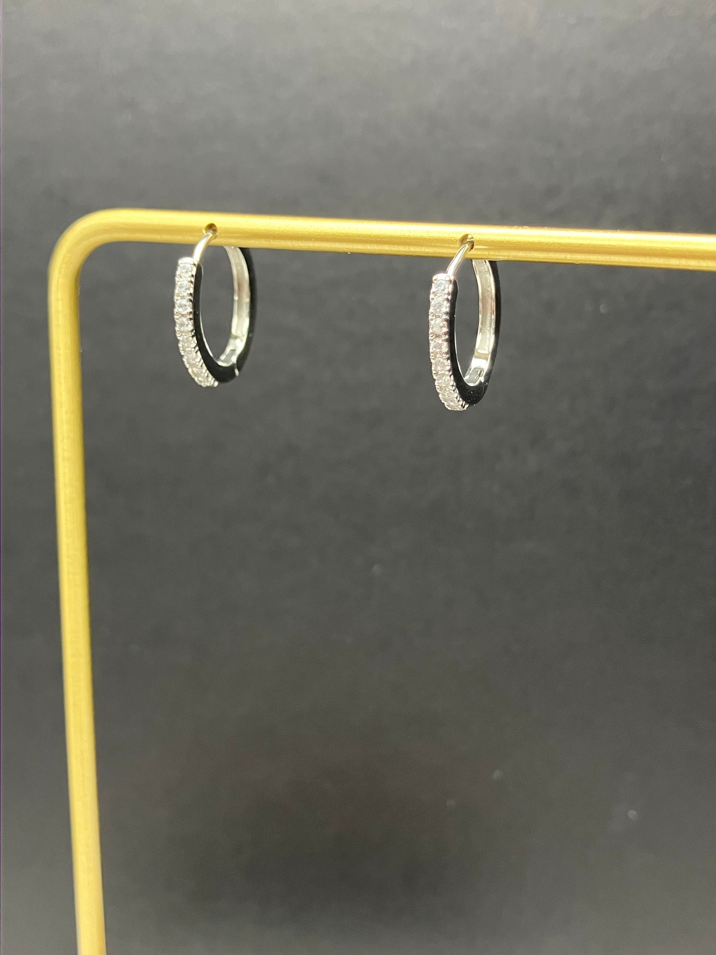 BYO CZ Inlay Hoop - Silver