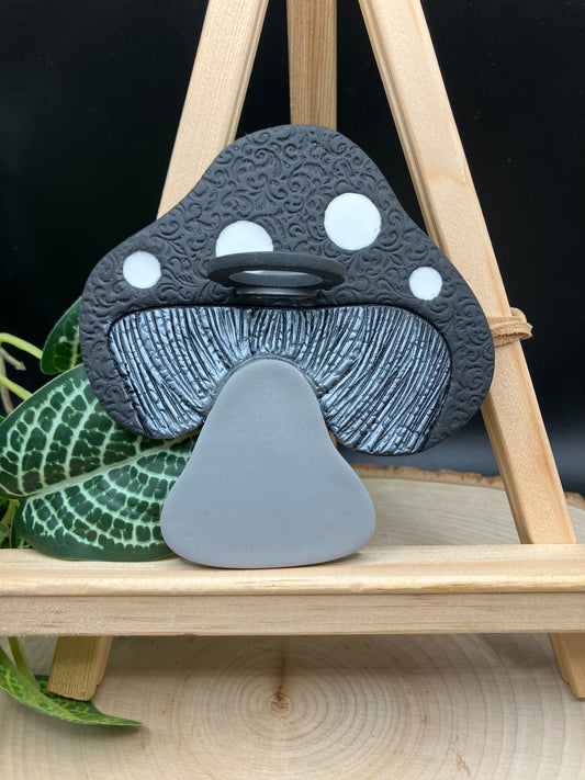Monochrome Textured Mushroom Propagation Station