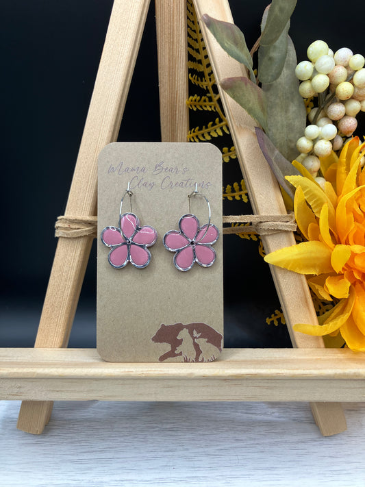 Spinner Five Petal Daisies - Rose Silver