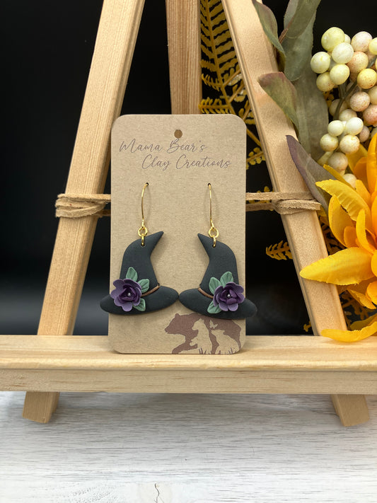 Floral Witch Hats - Purple
