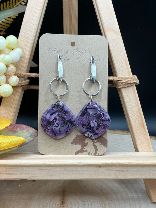 Purple Marble Dragonfly - Dew Drop