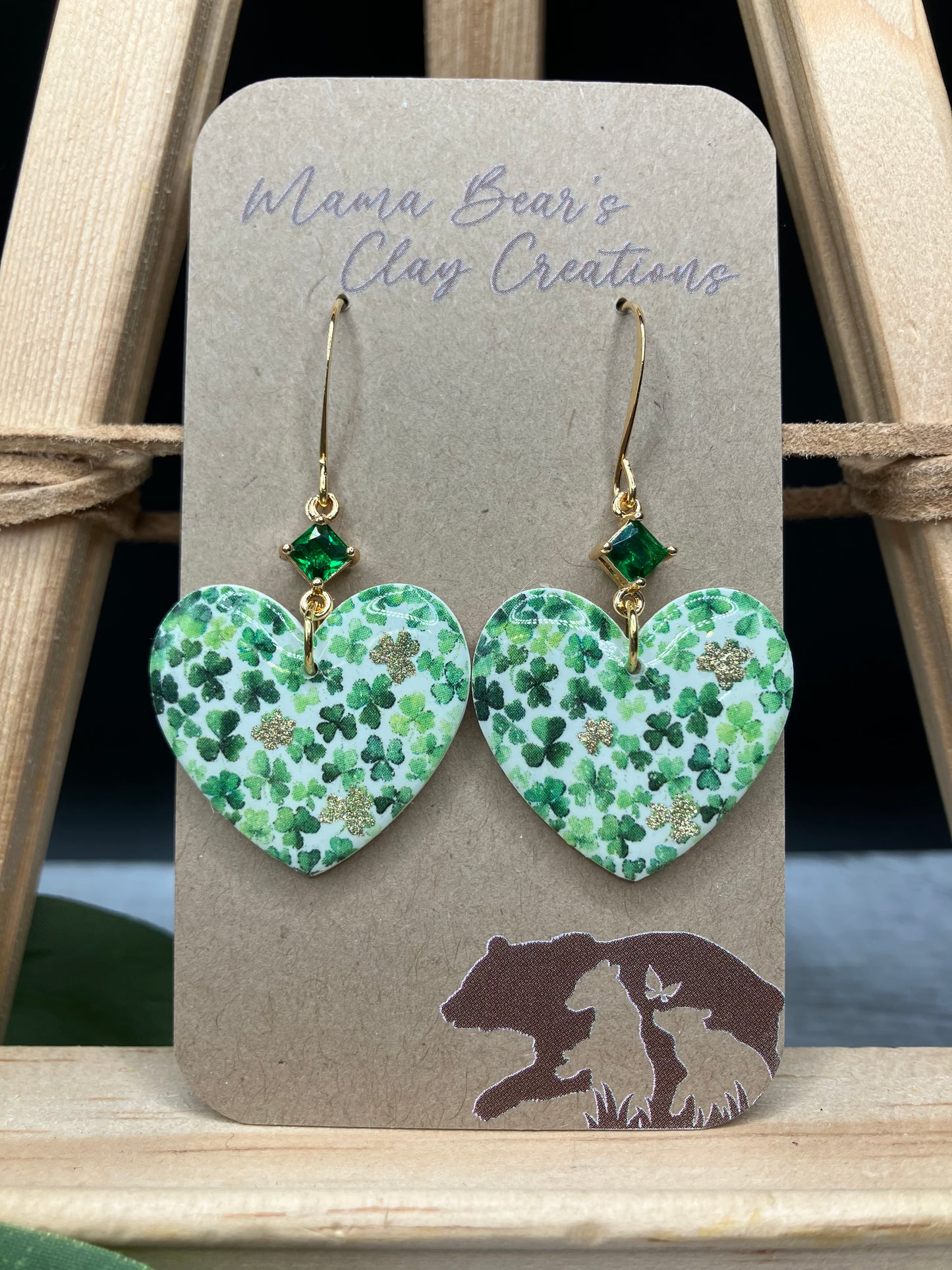 Holographic Shamrock Hearts