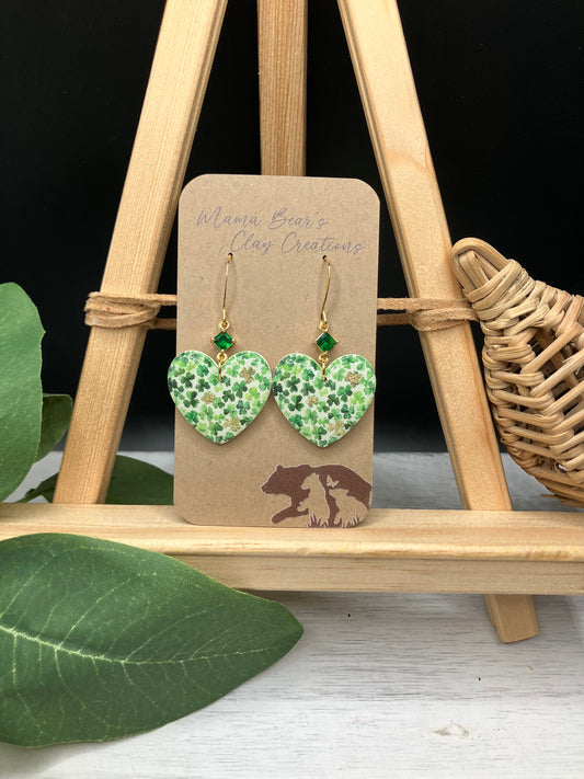 Holographic Shamrock Hearts