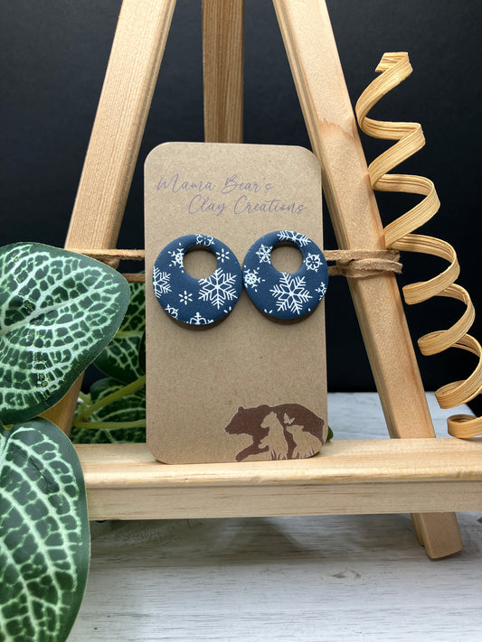 BYO Basic Dangle - Dark Blue Snowflakes