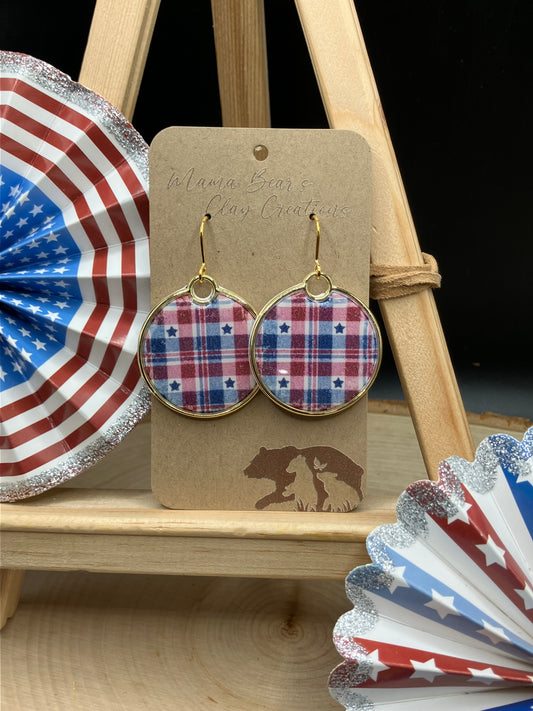 Stars Plaid - Circle Bezel