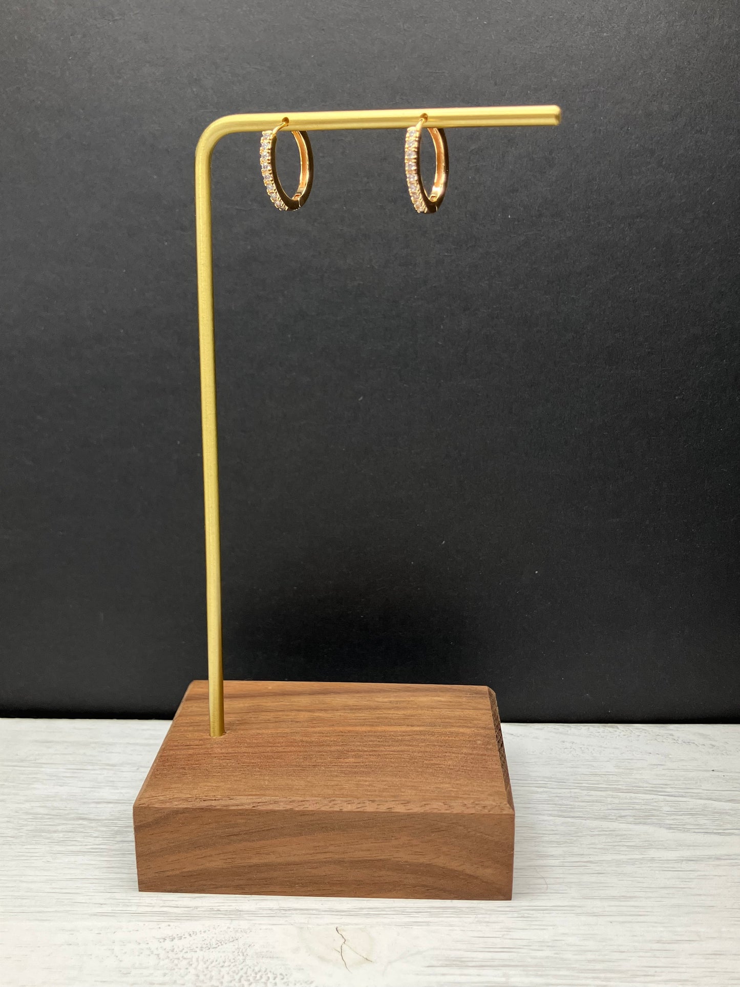 BYO CZ Inlay Hoop - Gold