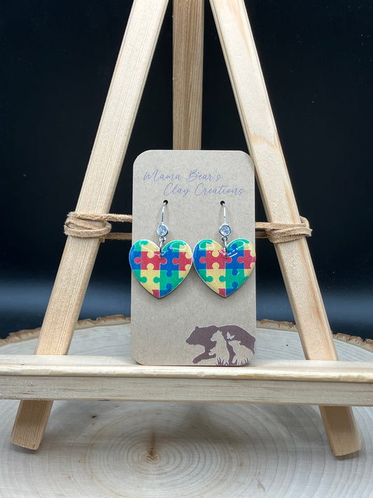 Autism Awareness Hearts - Stainless