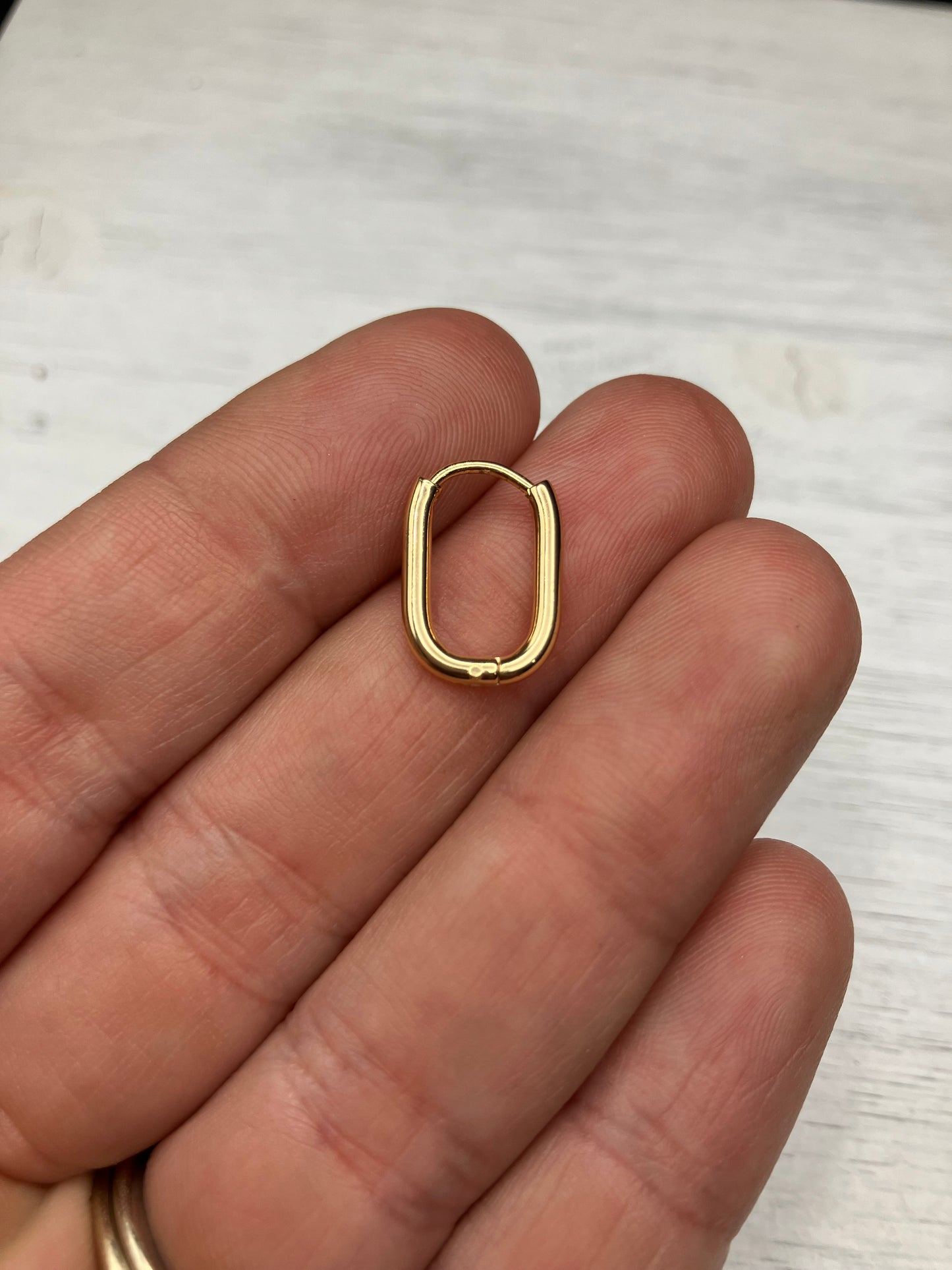 BYO Small Rectangle Hoop - Gold