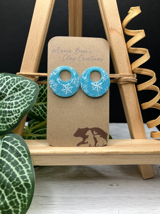 BYO High Gloss Dangle - Translucent Blue Snowflakes