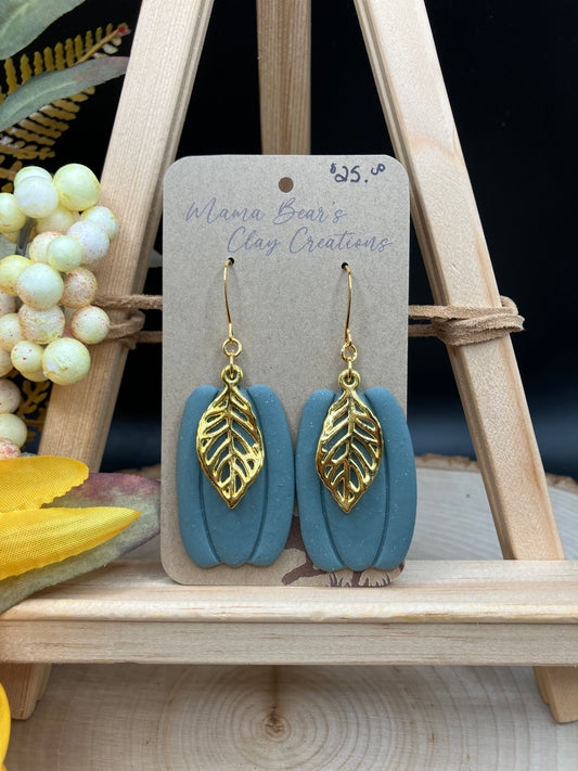 Tall Pumpkins - Sparkling Teal/Gold