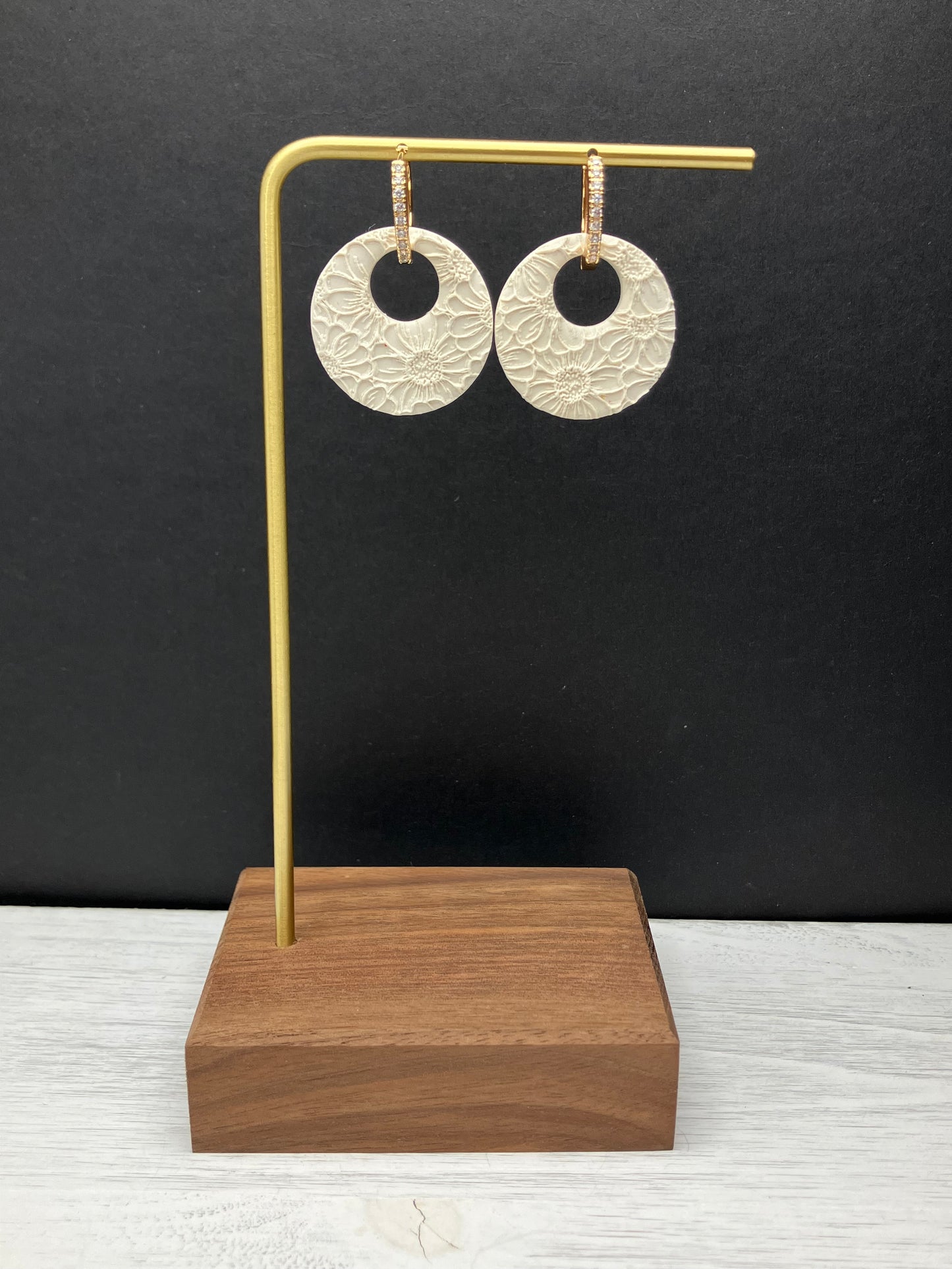 BYO CZ Inlay Hoop - Gold