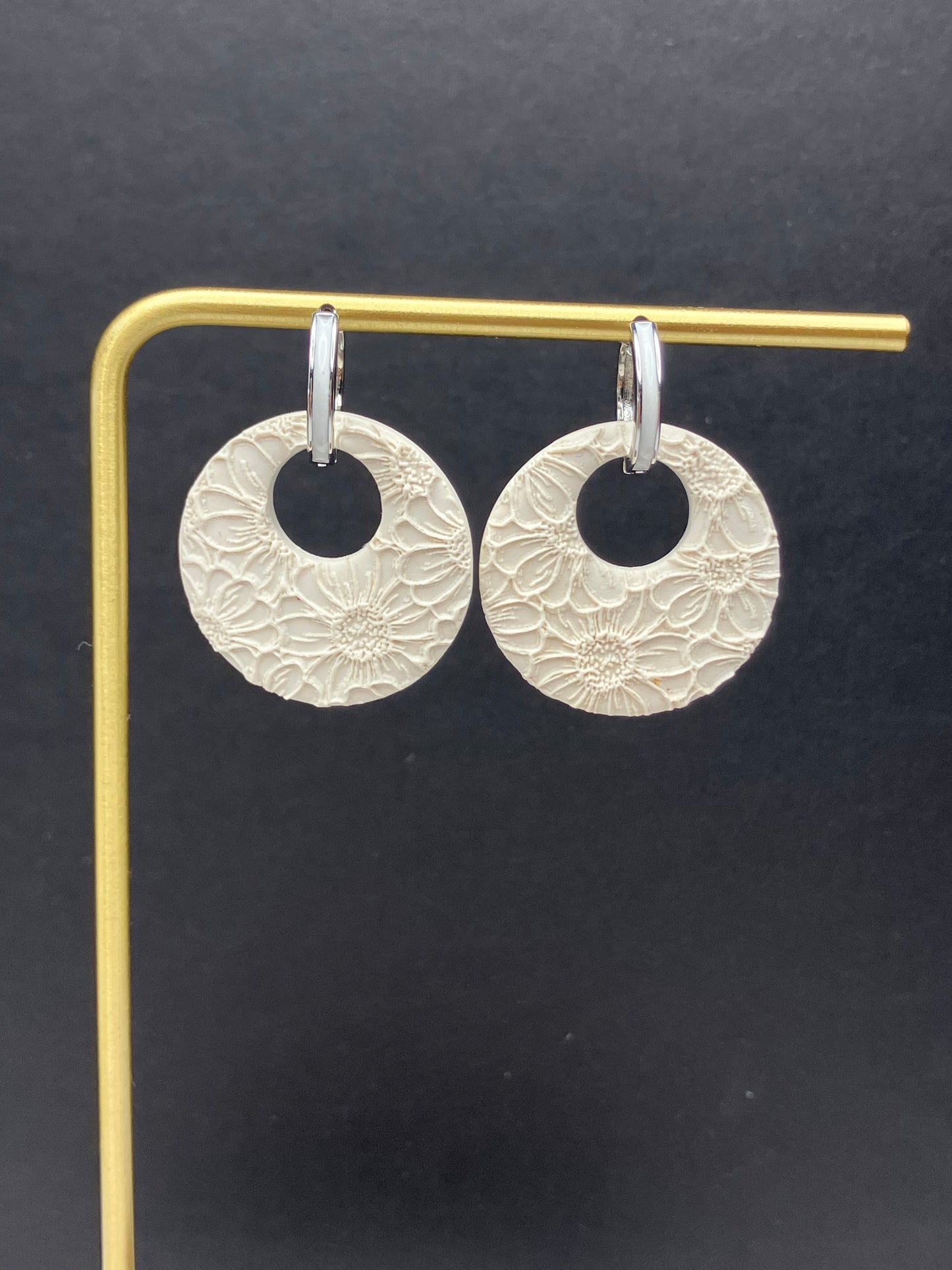 BYO Enamel Inlay Hoop - Silver