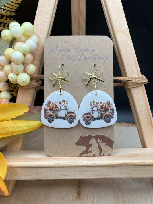Holographic Fall Truck - Bow Earwire
