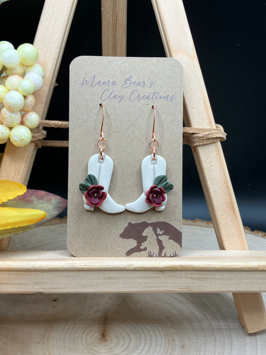 Cream Cowboy Boot - Copper