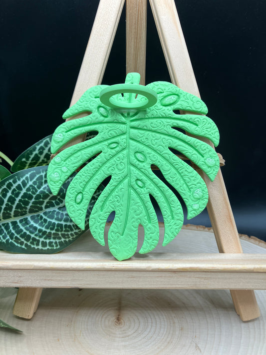 Lemon-Lime Textured Monstera Leaf Propagation Station
