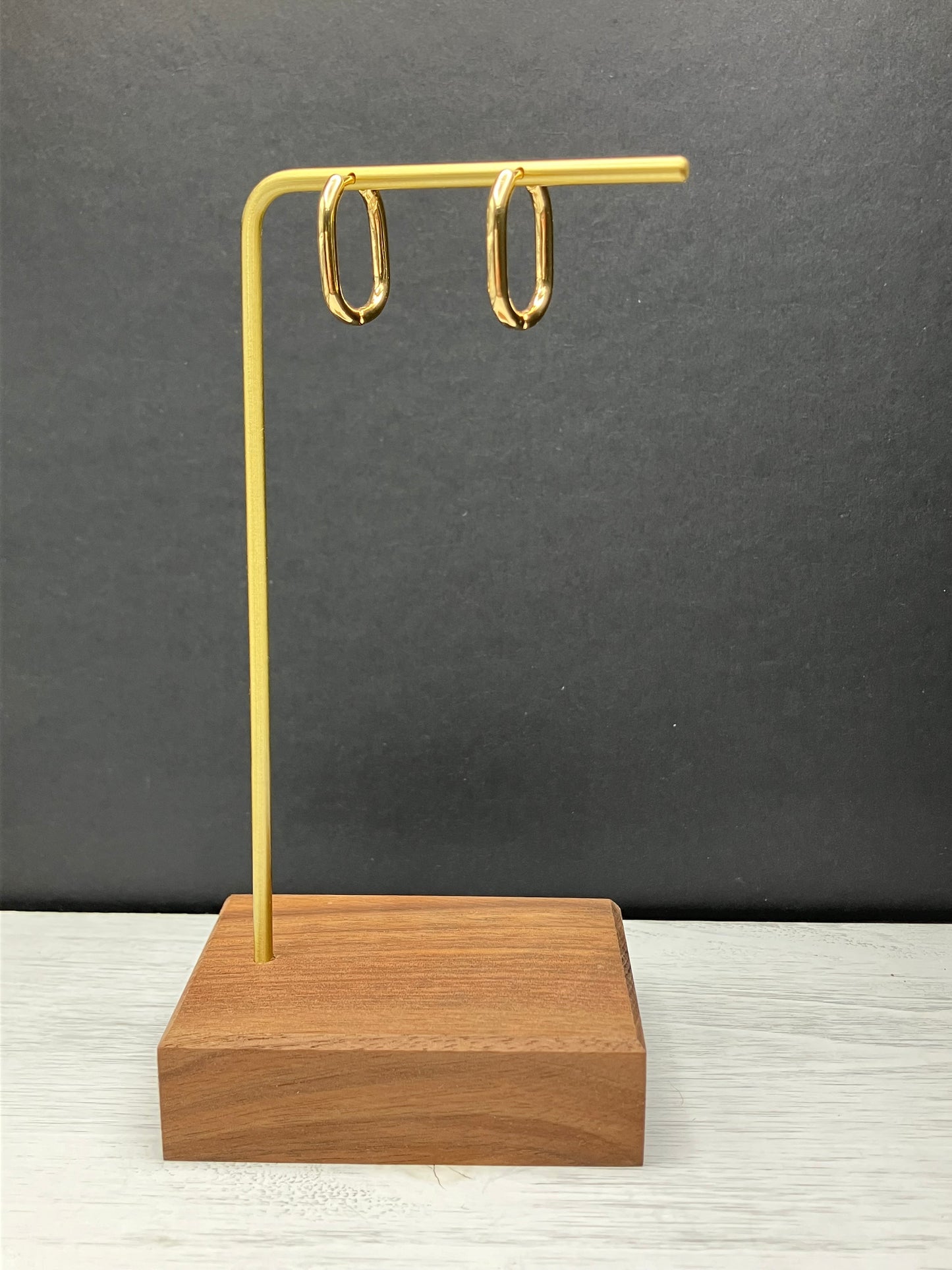 BYO Large Rectangle Hoop - Gold