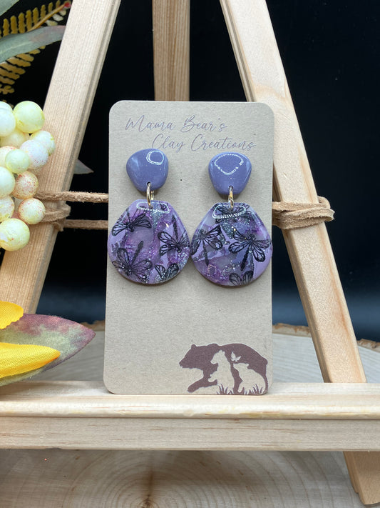 Purple Marble Dragonfly - Paddles