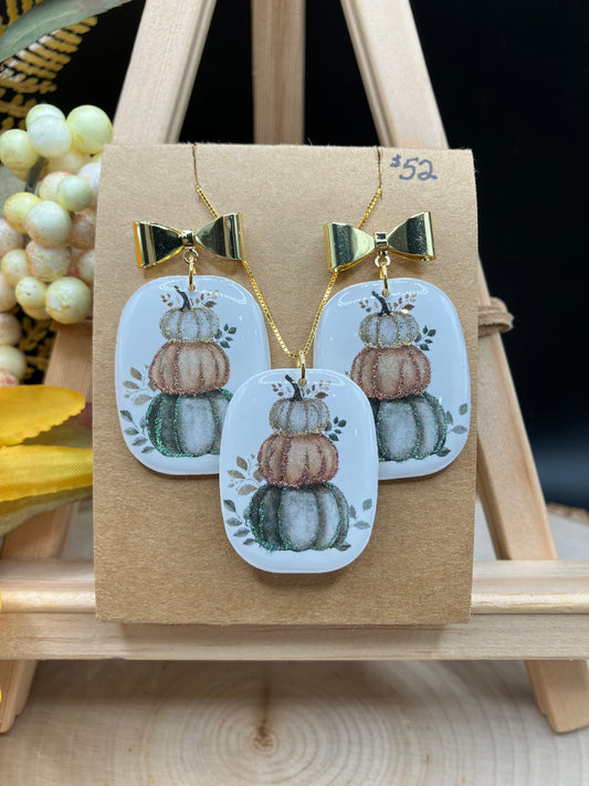 Holographic Stacked Pumpkin Set