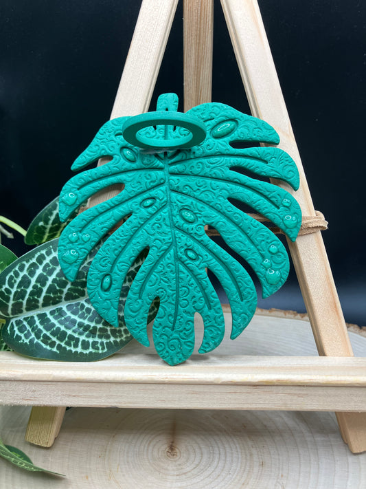 Jungle Green Textured Monstera Leaf Propagation Station
