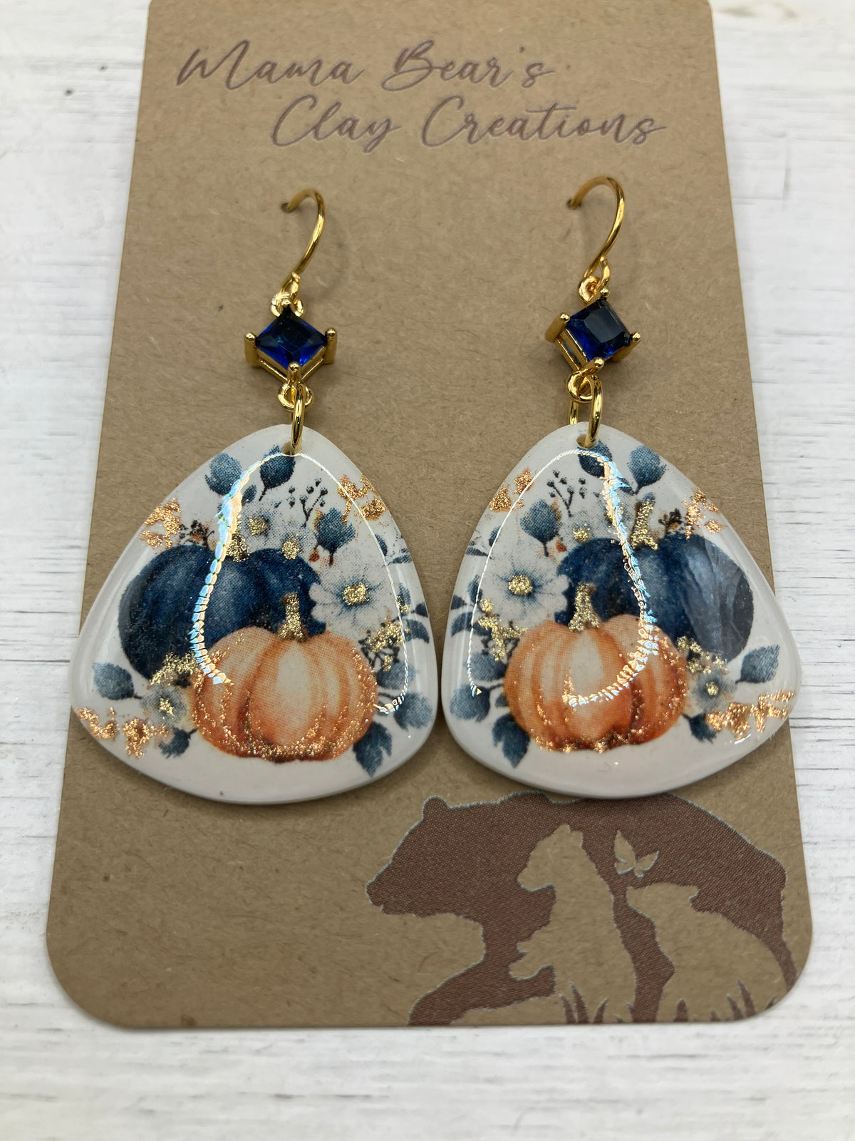 Holographic Navy Pumpkin
