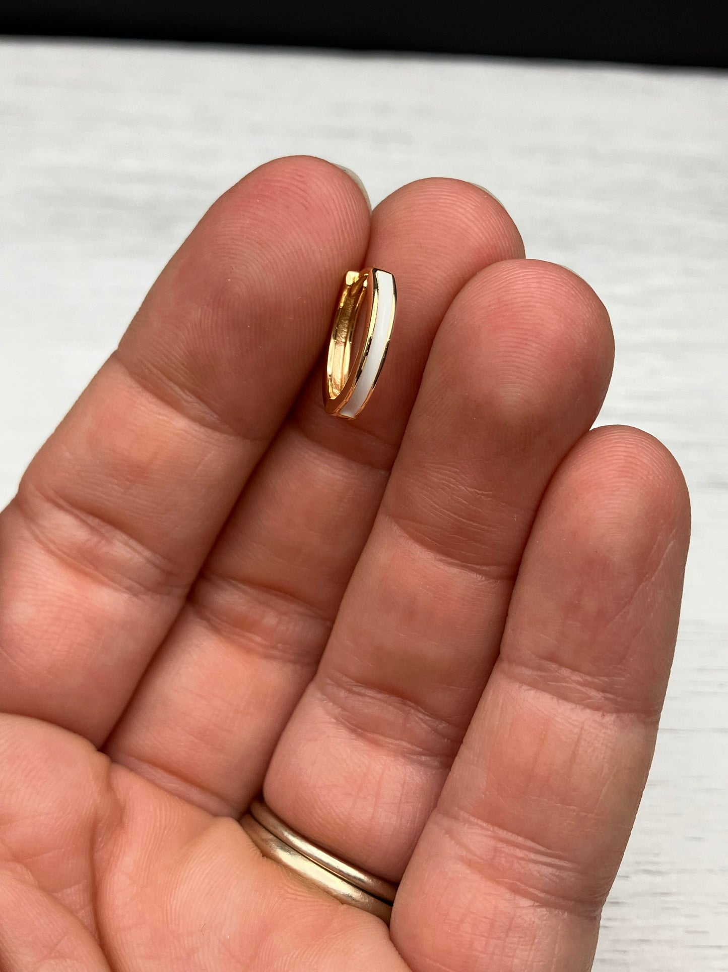 BYO Enamel Inlay Hoop - Gold